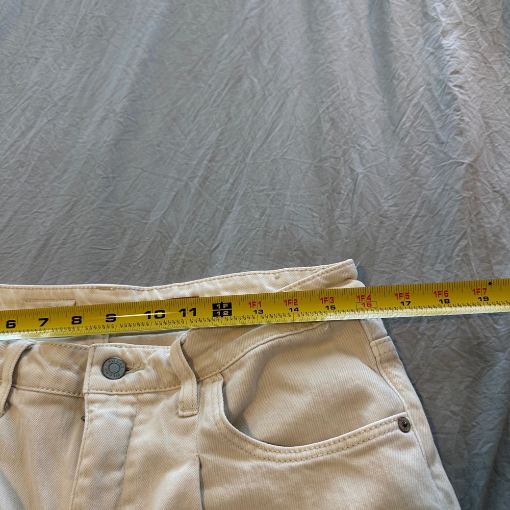 Anthropologie Pilcro Breaker Jean off-white Barrel Leg Relaxed Pant 30 high rise - Picture 7 of 10